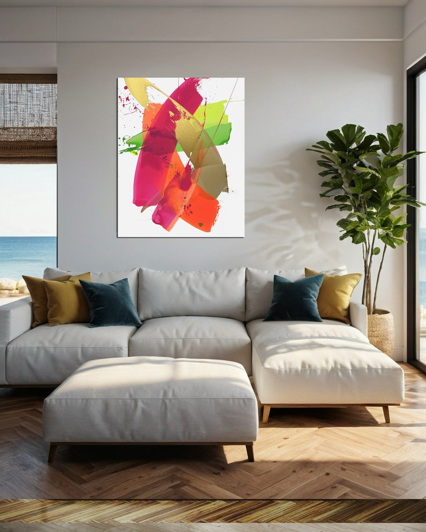 "Neon Katana no.4" 80x100cm