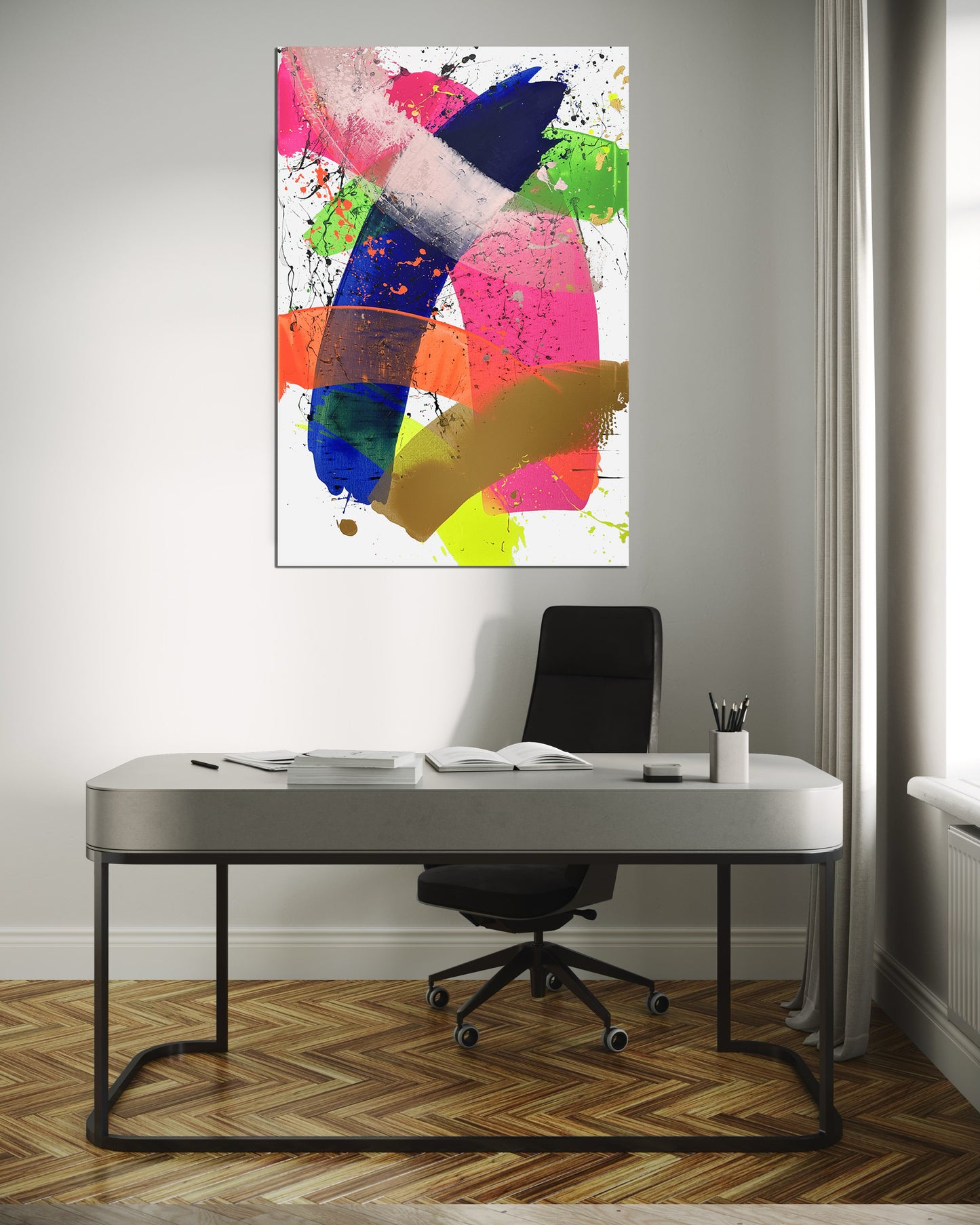 "Neon Katana no.3" 100x150cm