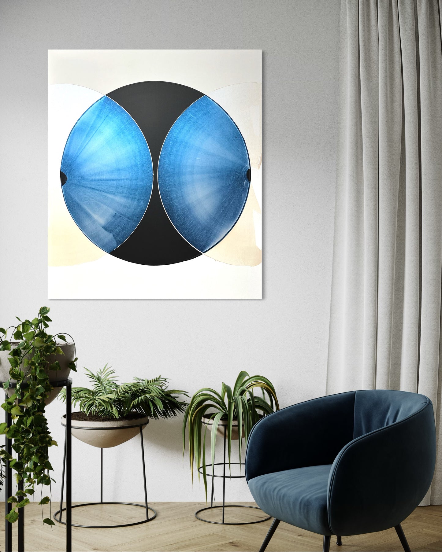 "Shimmering Silence I" 120x100cm