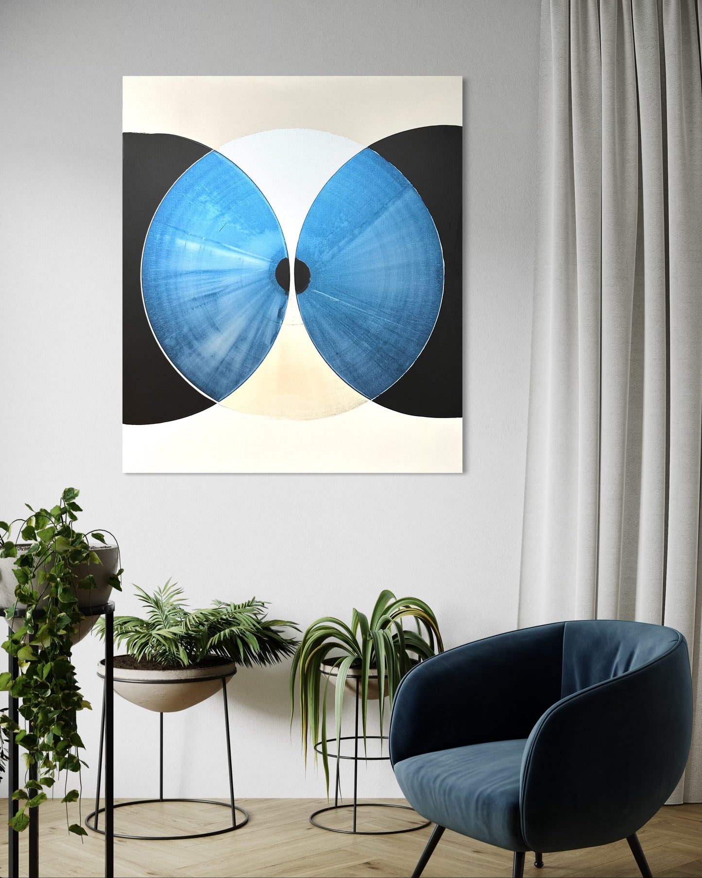 "Shimmering Silence II" 120x100cm