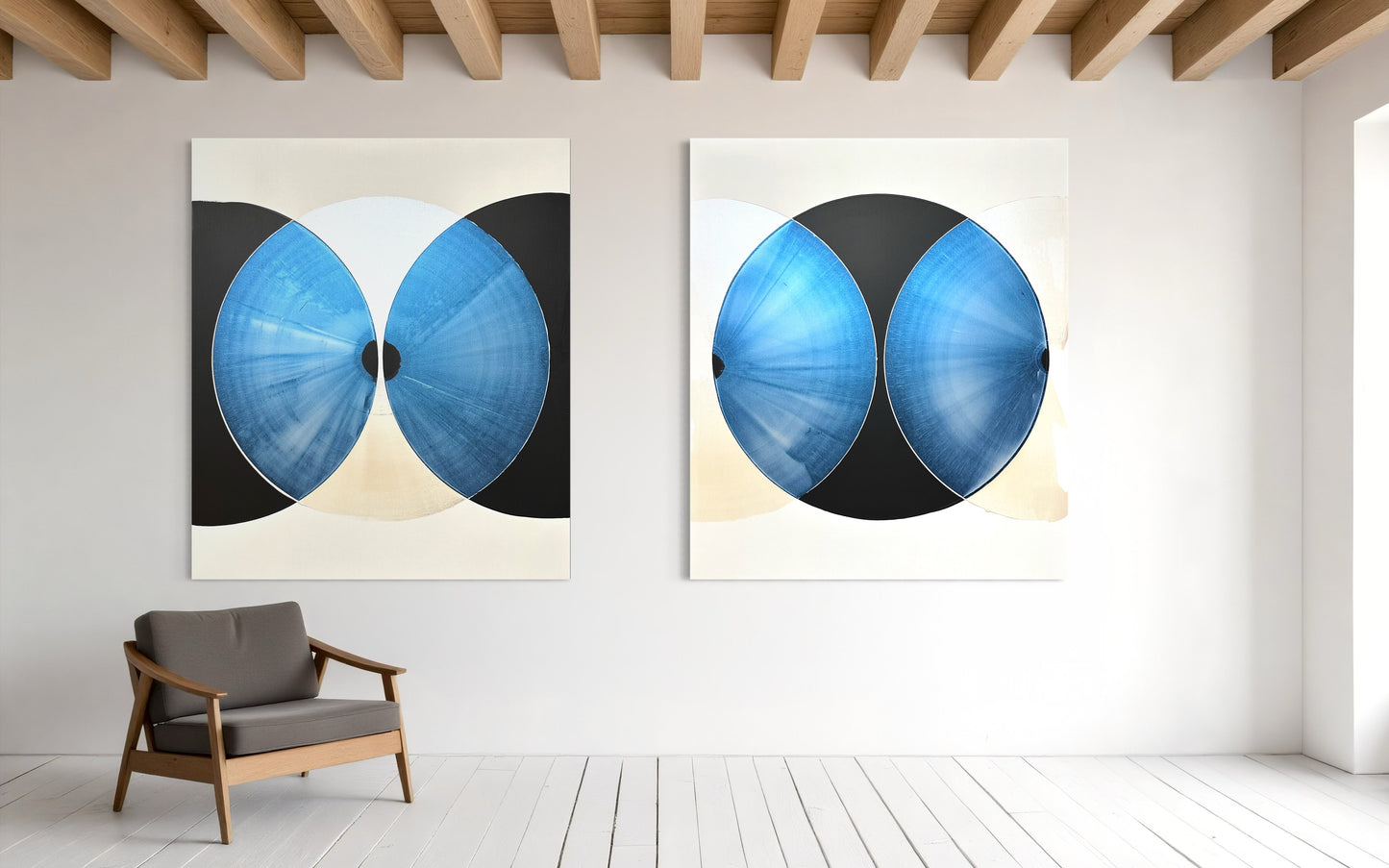 "Shimmering Silence II" 120x100cm