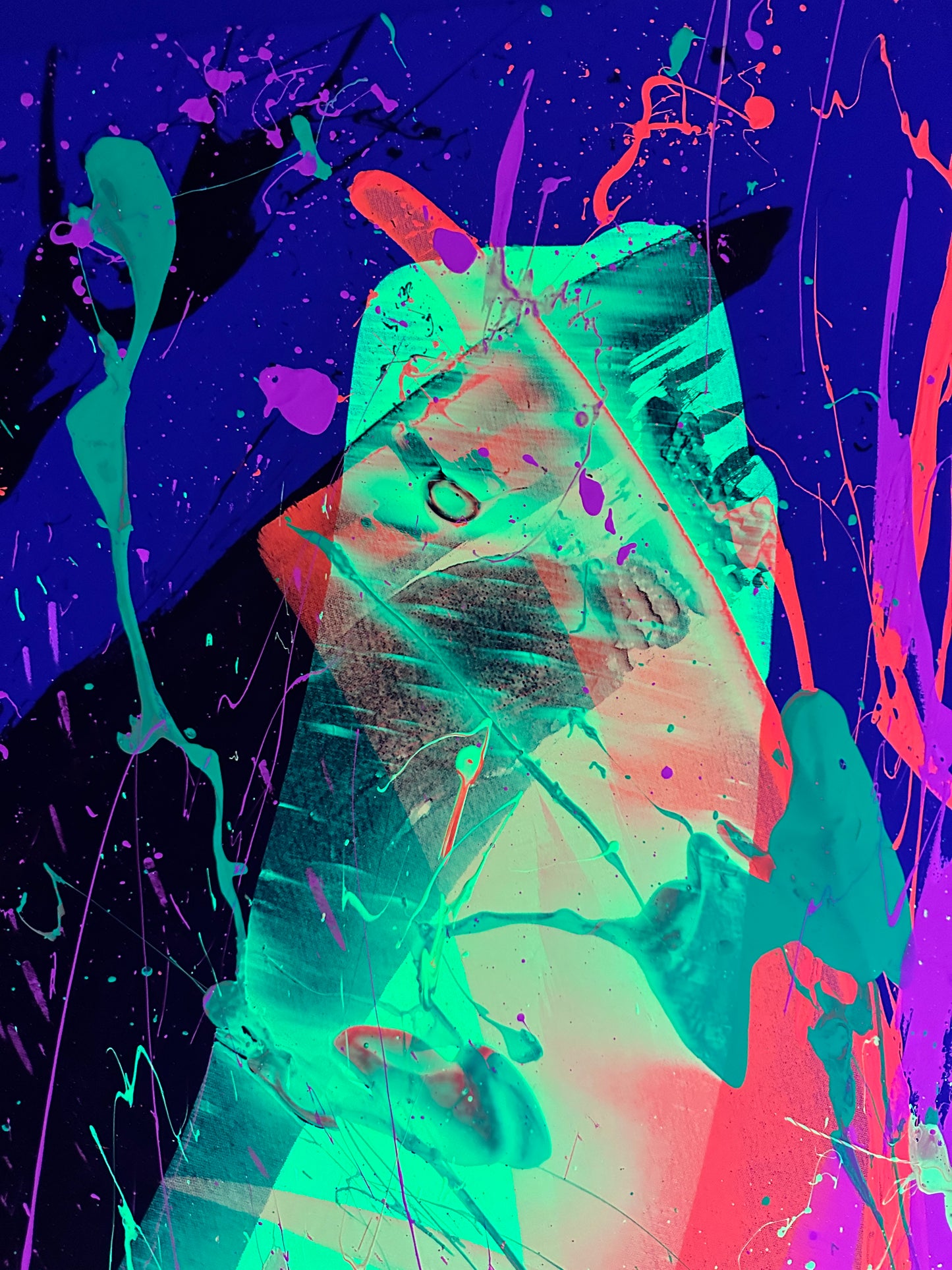 "Neon Katana no.2" 100x140cm