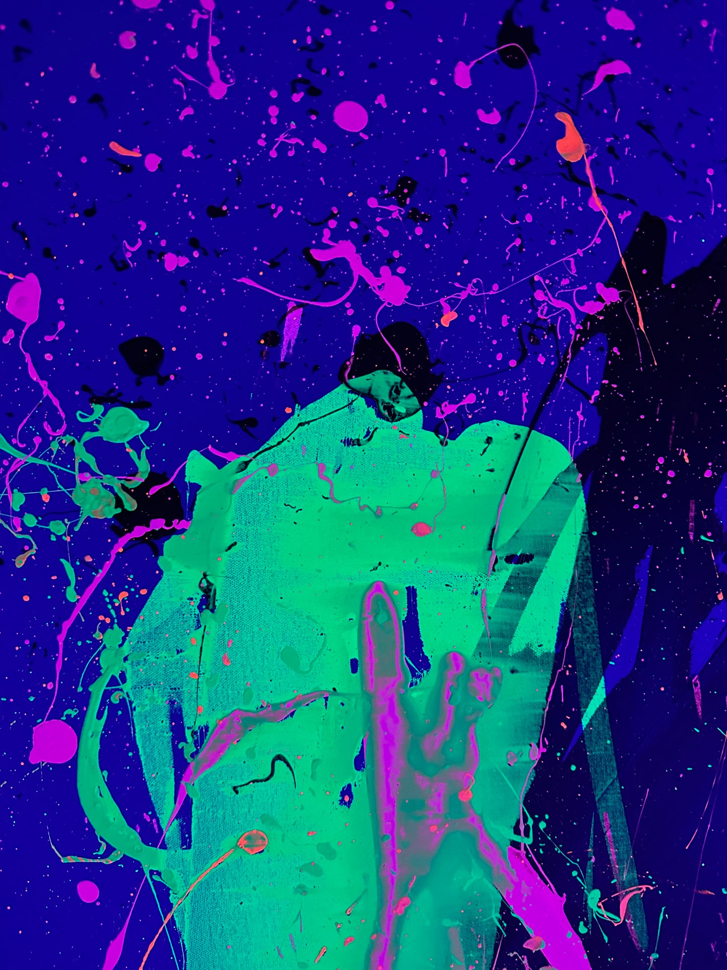 "Neon Katana no.2" 100x140cm