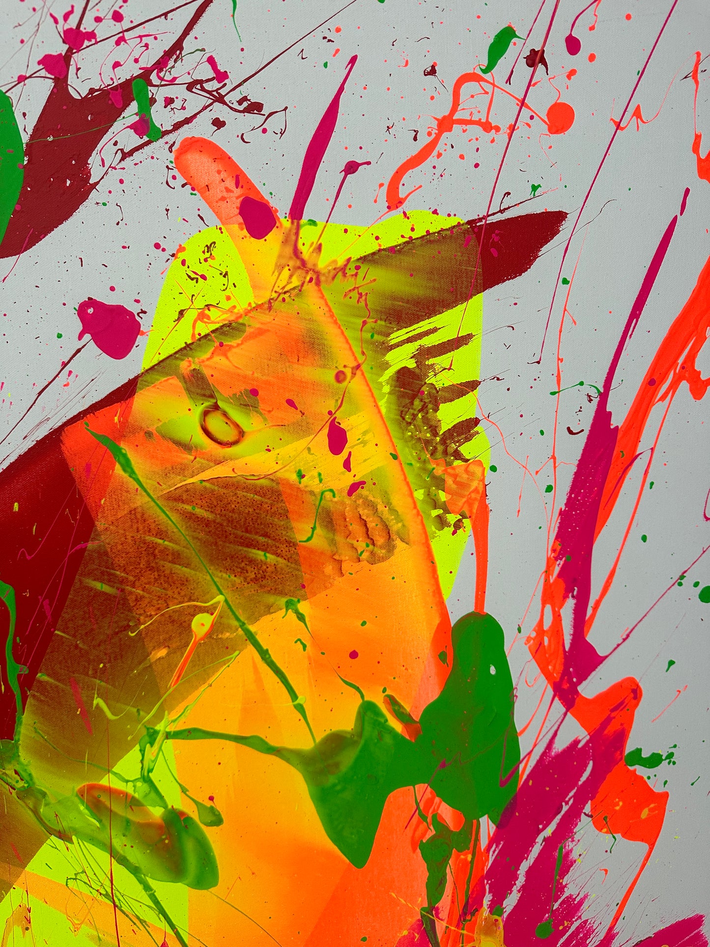 "Neon Katana no.2" 100x140cm