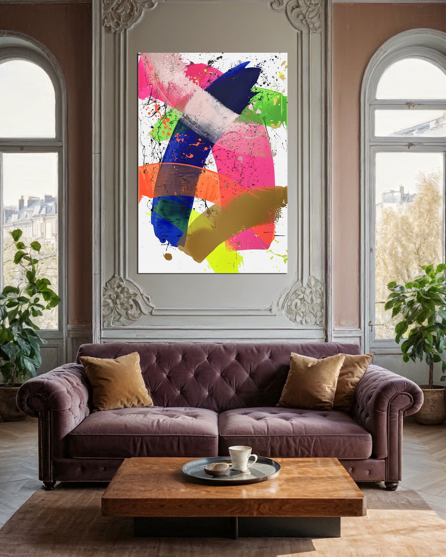 "Neon Katana no.3" 100x150cm