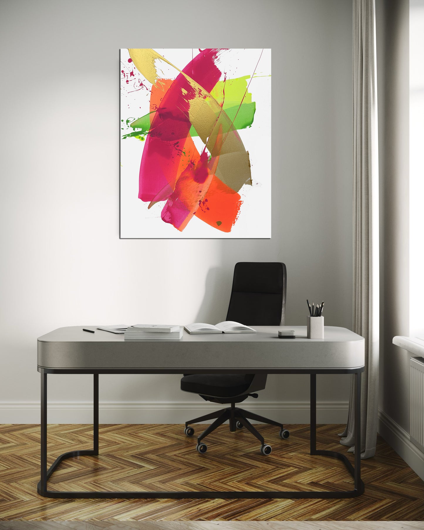 "Neon Katana no.4" 80x100cm