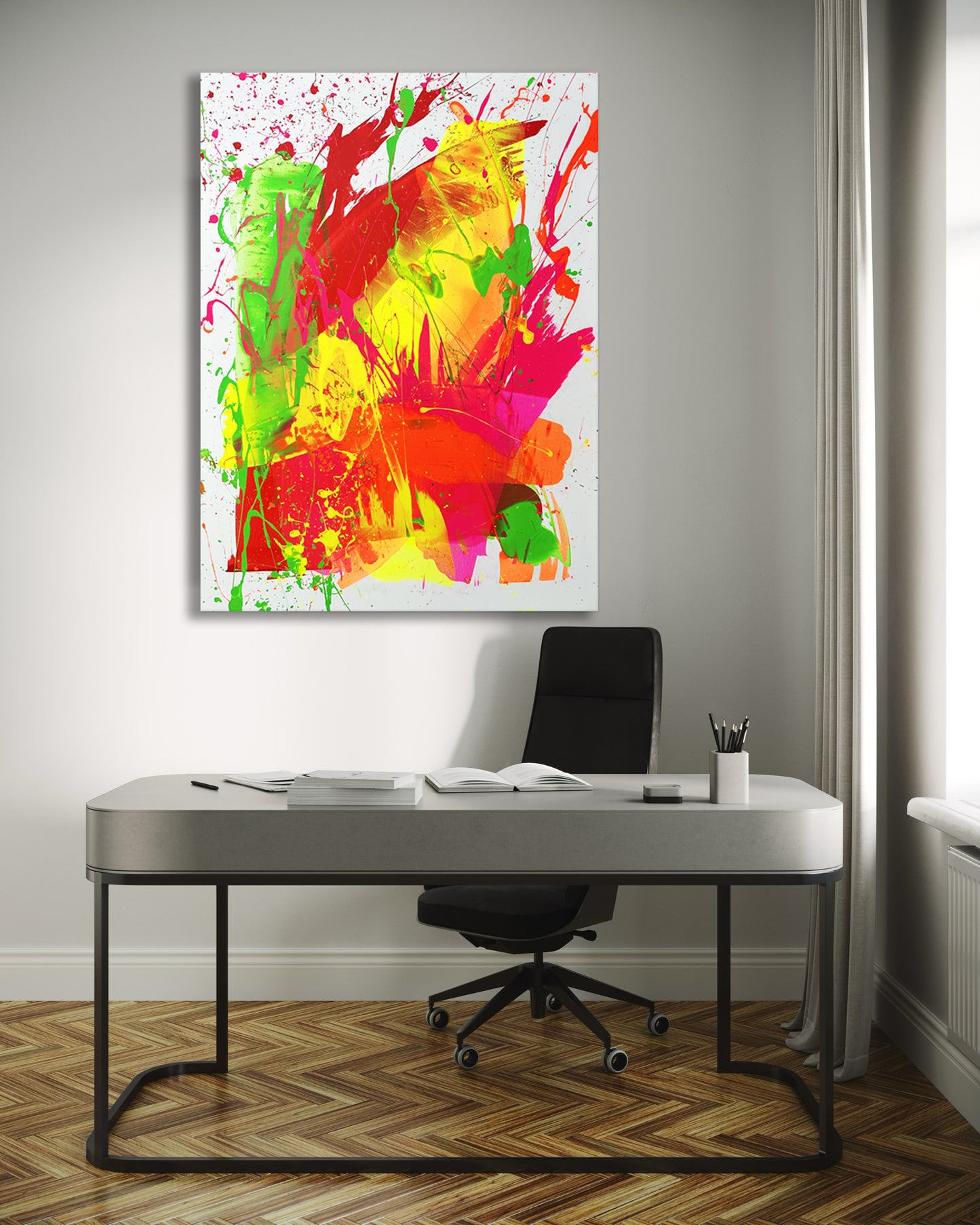 "Neon Katana no.2" 100x140cm