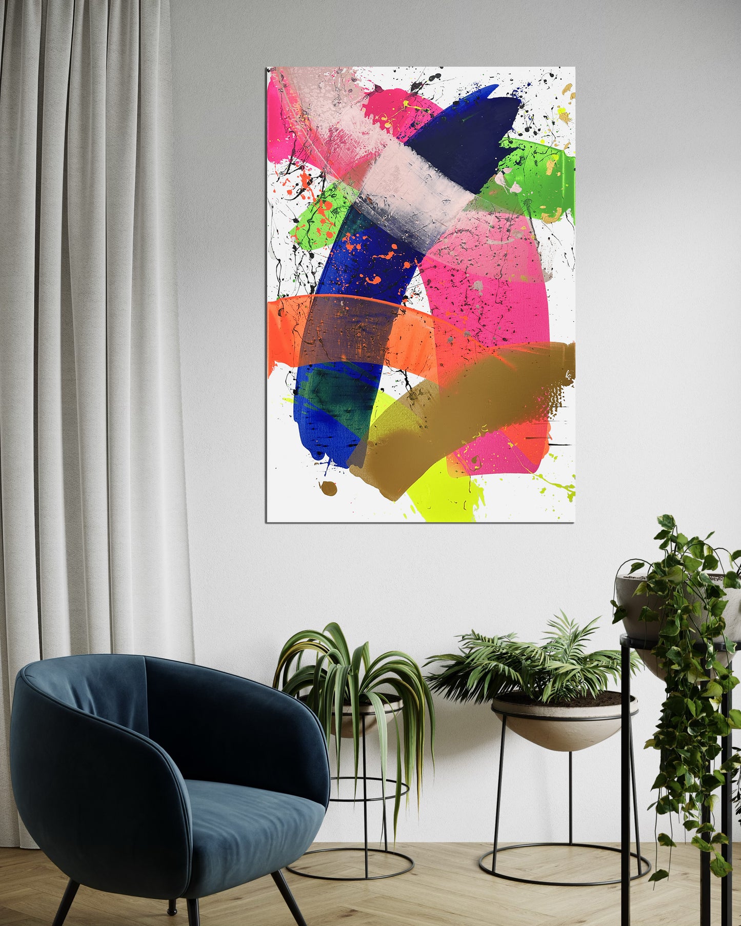 "Neon Katana no.3" 100x150cm