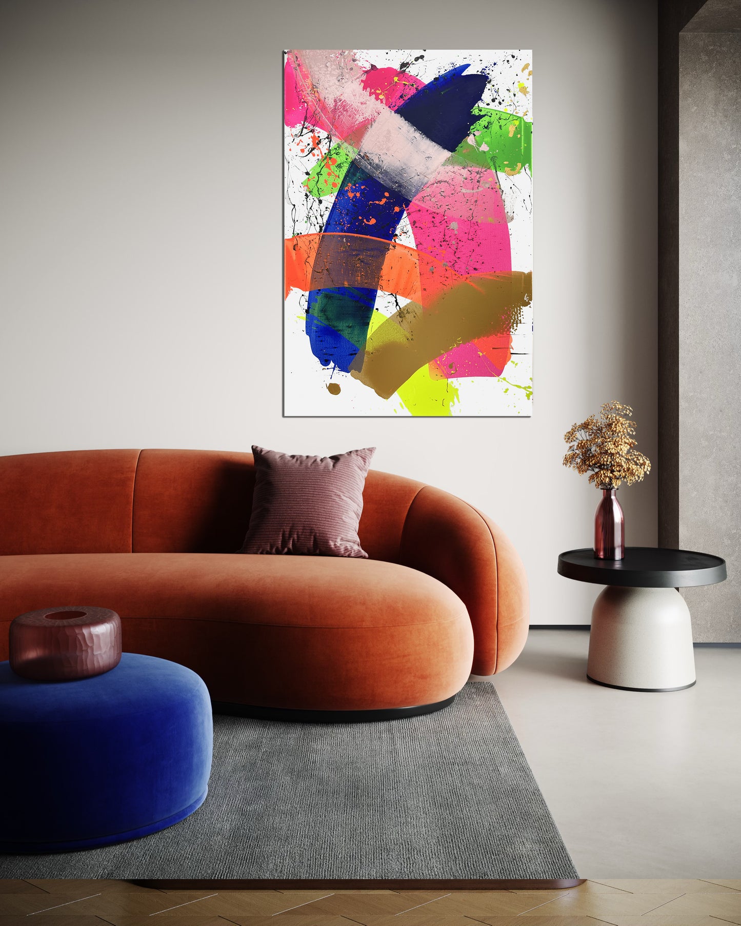 "Neon Katana no.3" 100x150cm