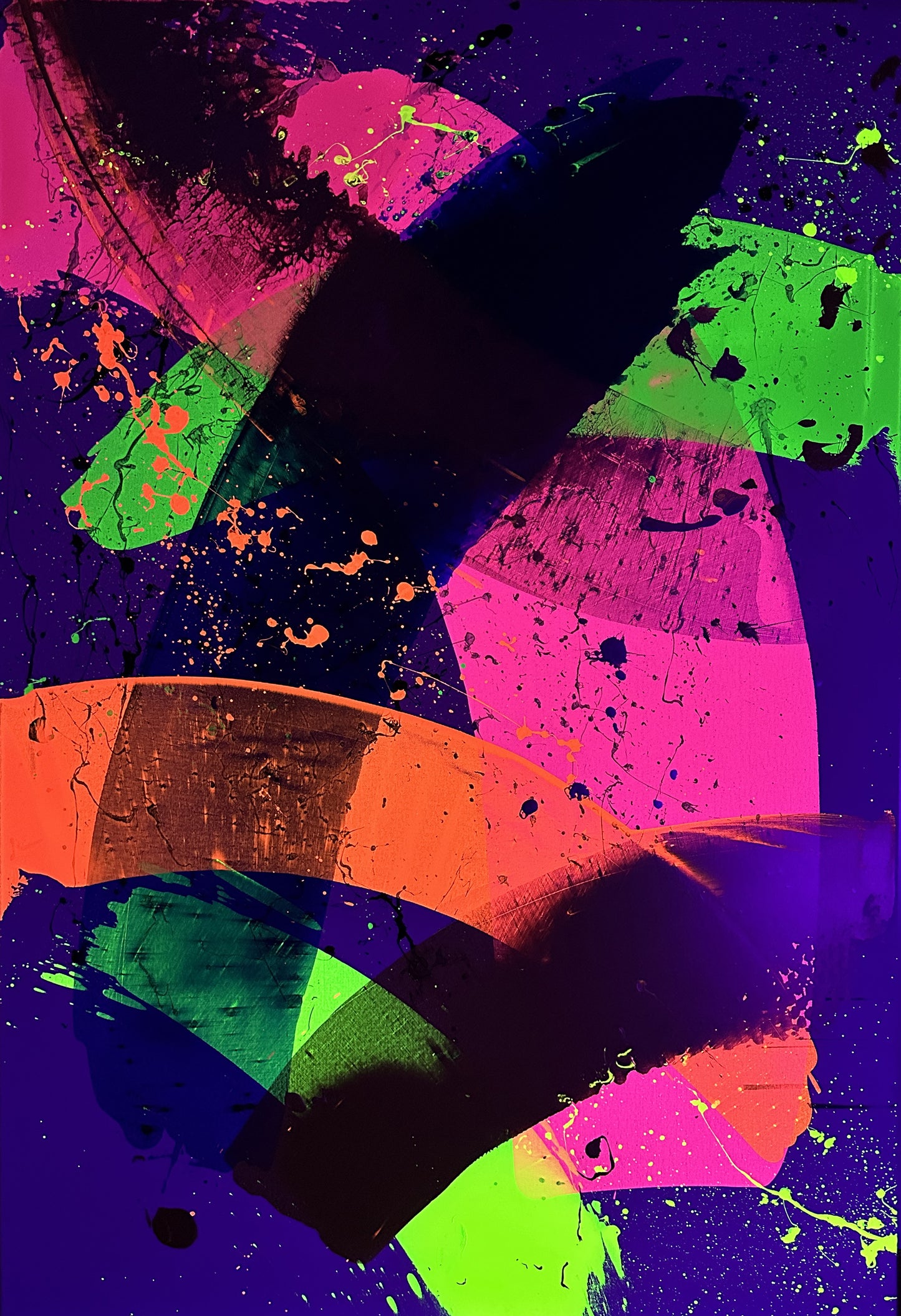 "Neon Katana no.3" 100x150cm