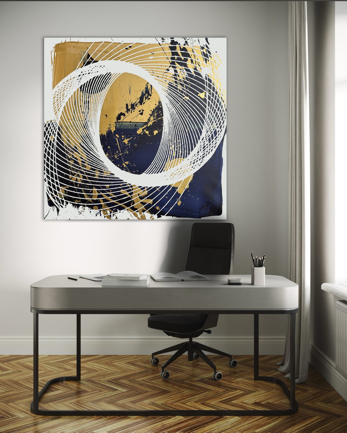 "Spiral Yin Yang" 120x120cm