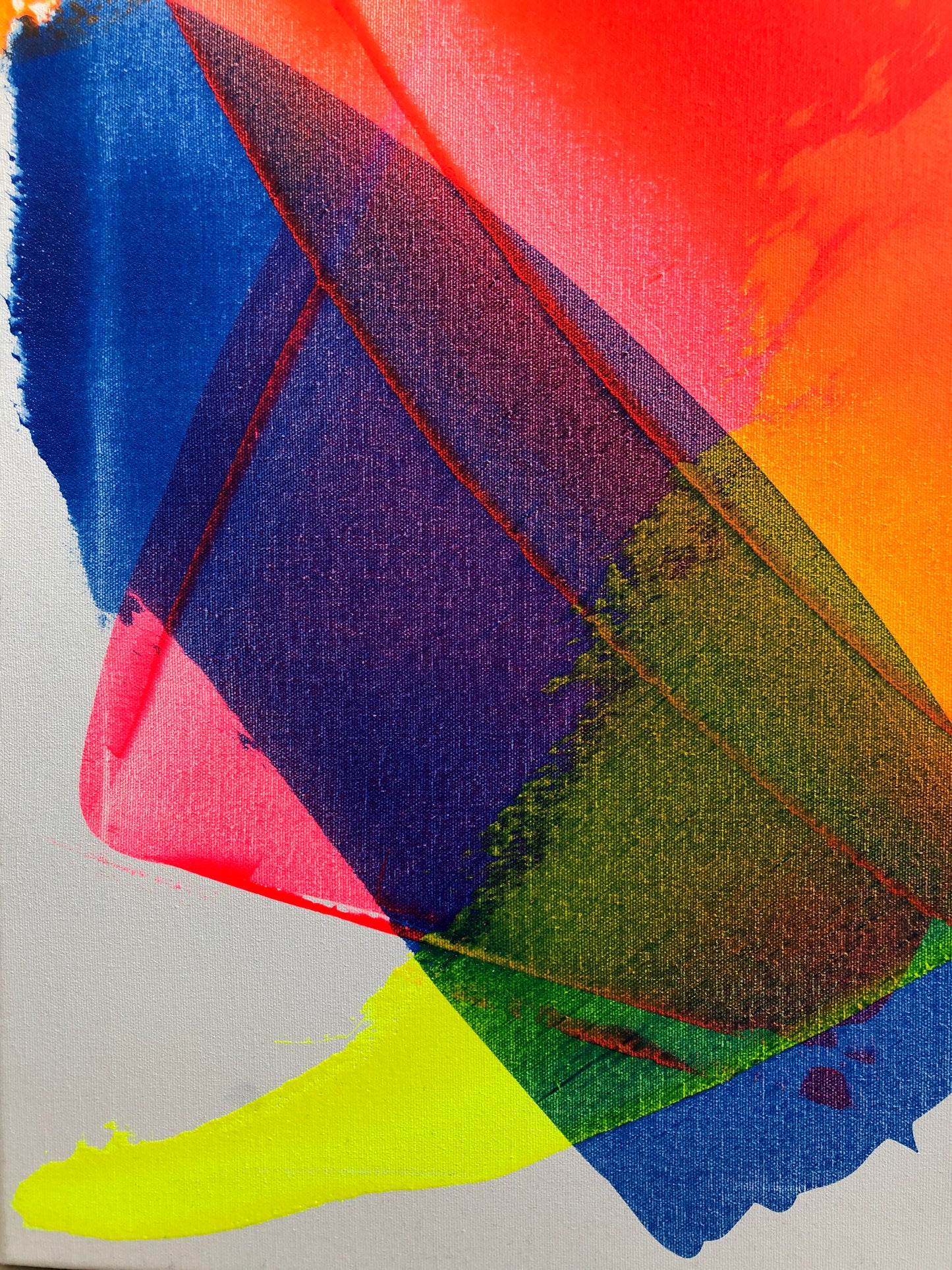 "Neon Katana" 80x100cm