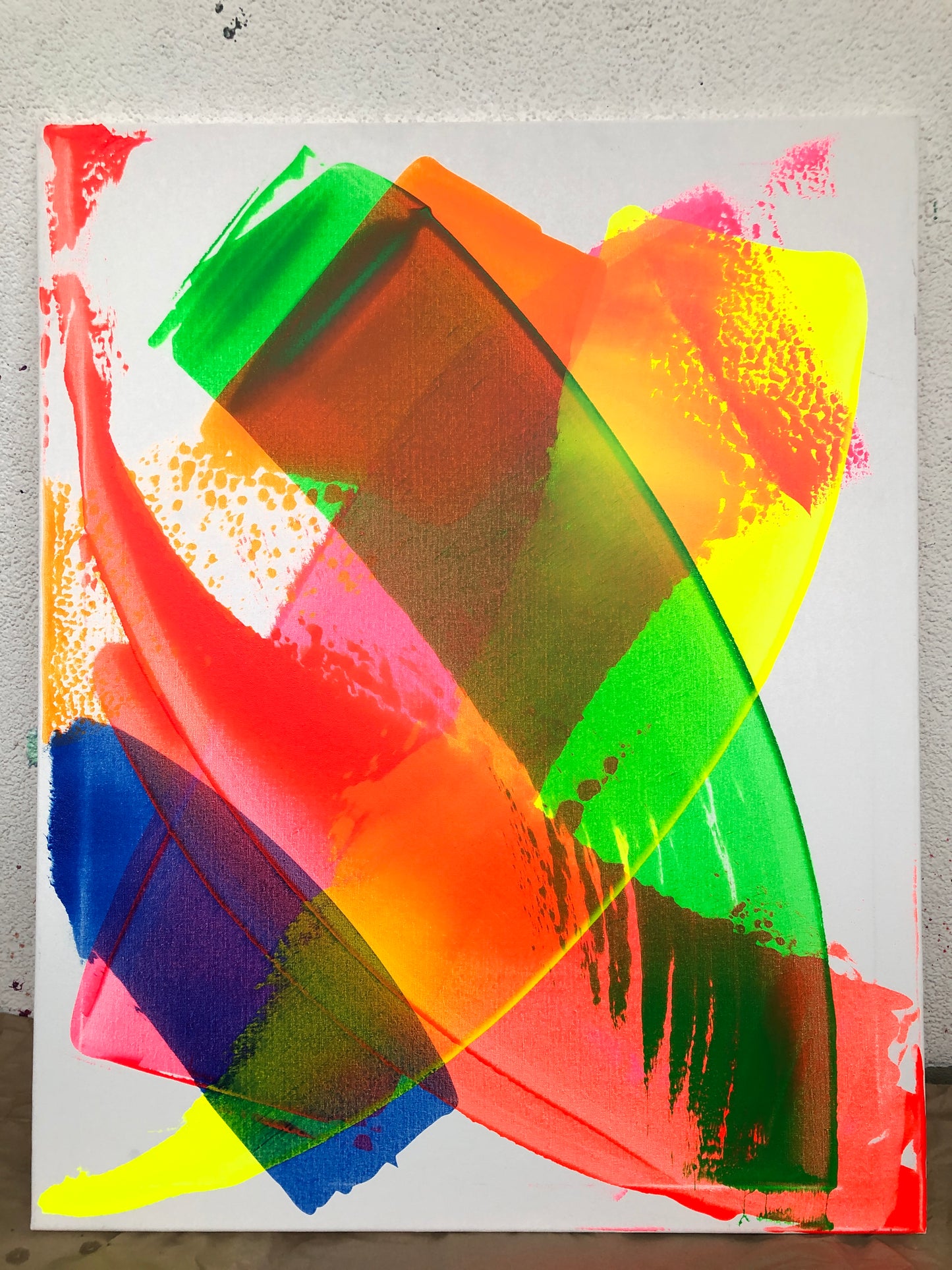 "Neon Katana" 80x100cm