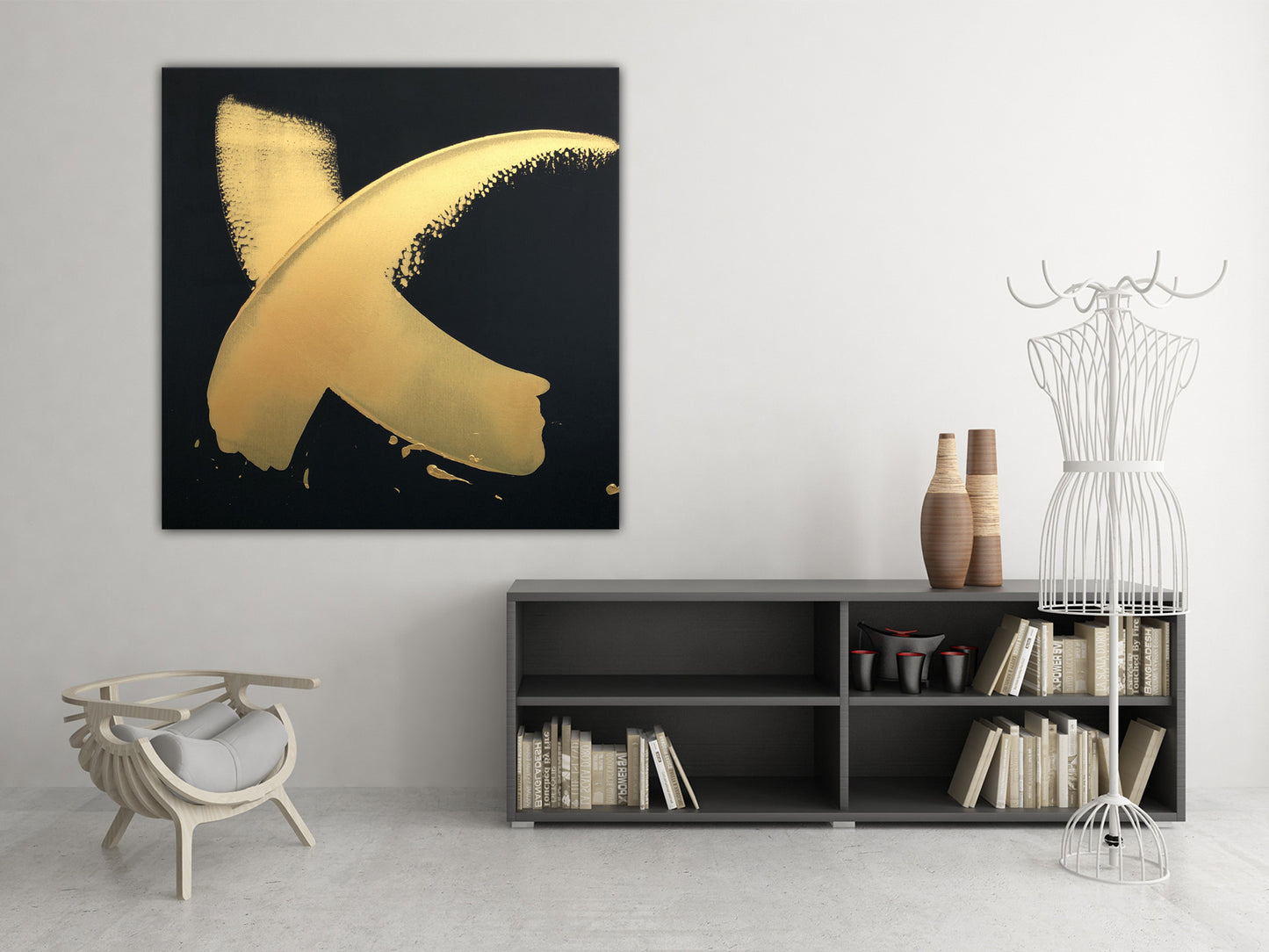 "Katana Gold" 120x120cm