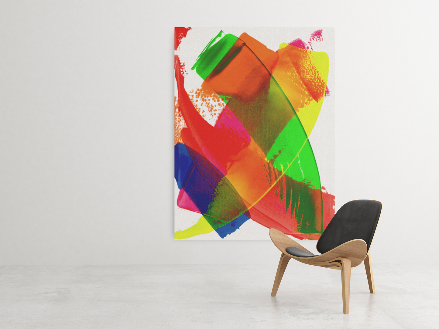 "Neon Katana" 80x100cm